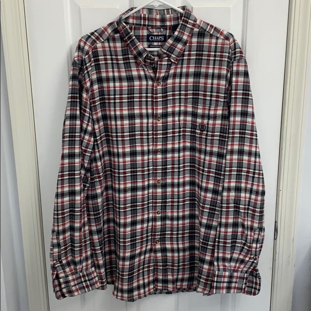Chaps Long Sleeve Flannel Button Down Size Xl - image 1